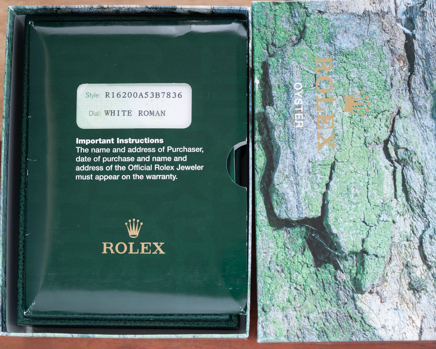 Rolex Datejust White Roman Dial 16200 Full Collectors Set