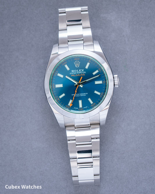 Rolex Milgauss 116400GV Green Crystal Collectors Set