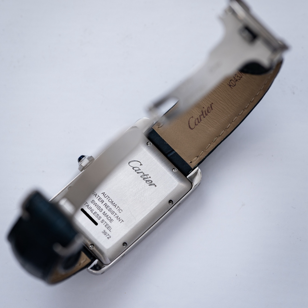 Cartier | Tank Américaine Large – Silver Dial, Green Strap