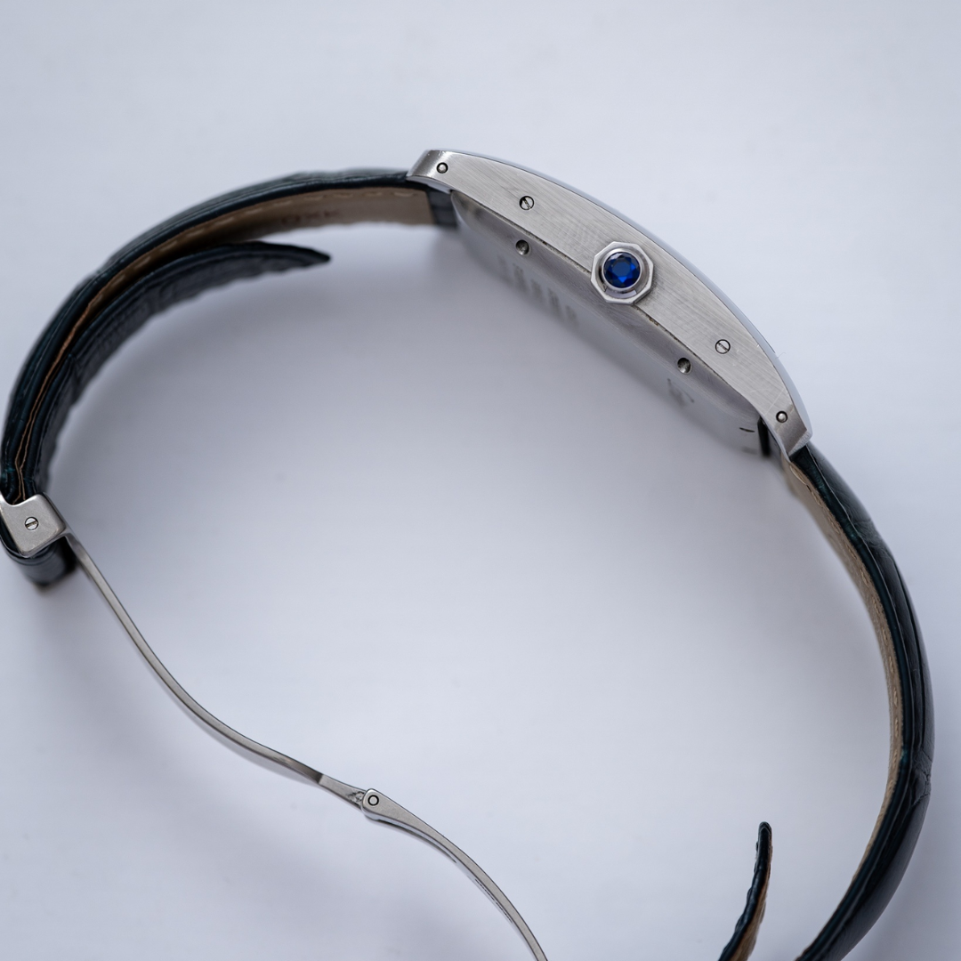 Cartier | Tank Américaine Large – Silver Dial, Green Strap