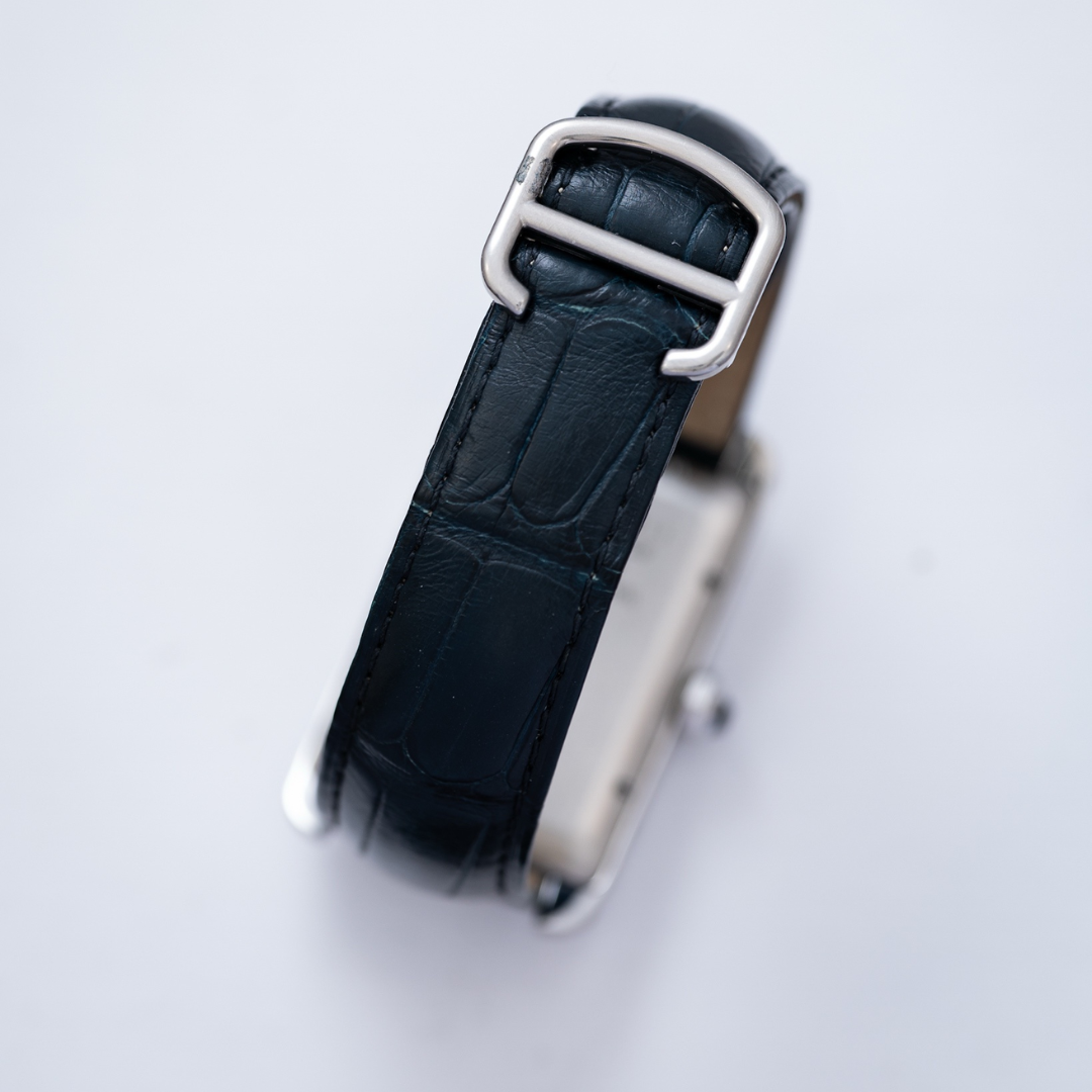 Cartier | Tank Américaine Large – Silver Dial, Green Strap