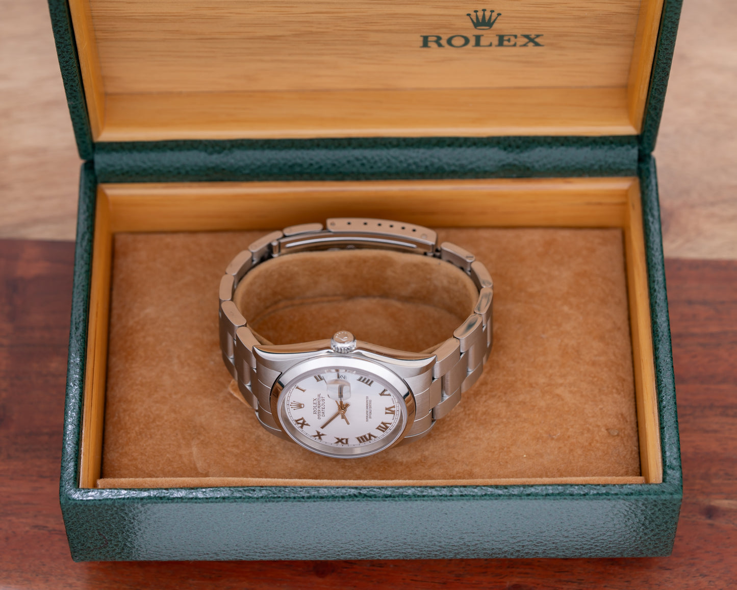 Rolex Datejust White Roman Dial 16200 Full Collectors Set