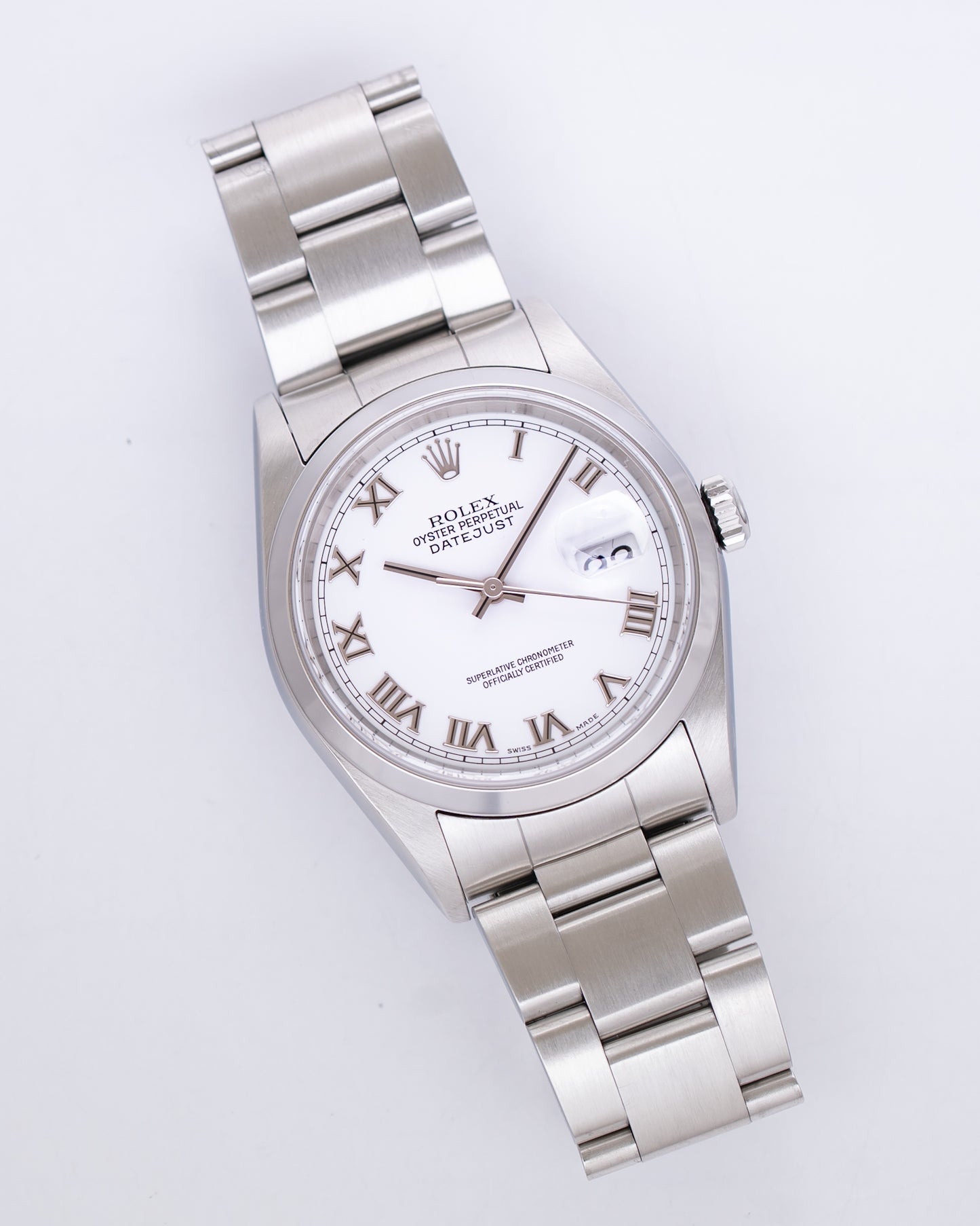 Rolex Datejust White Roman Dial 16200 Full Collectors Set