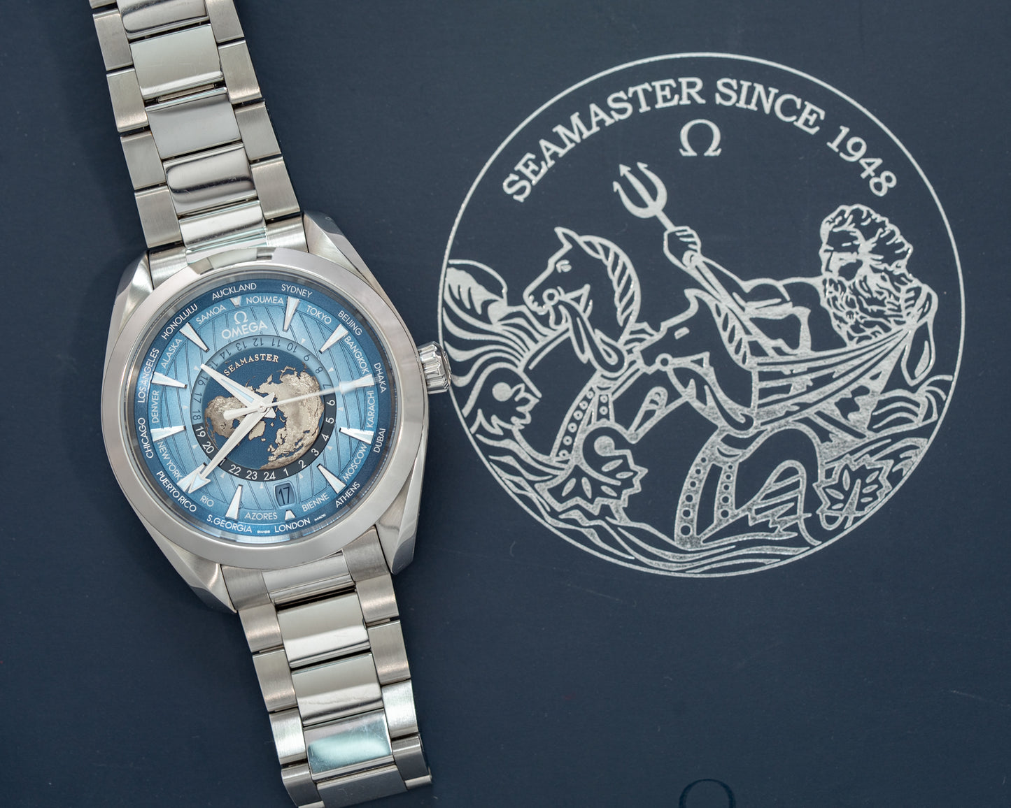 Omega Seamaster Aqua Terra Worldtimer Summer Blue