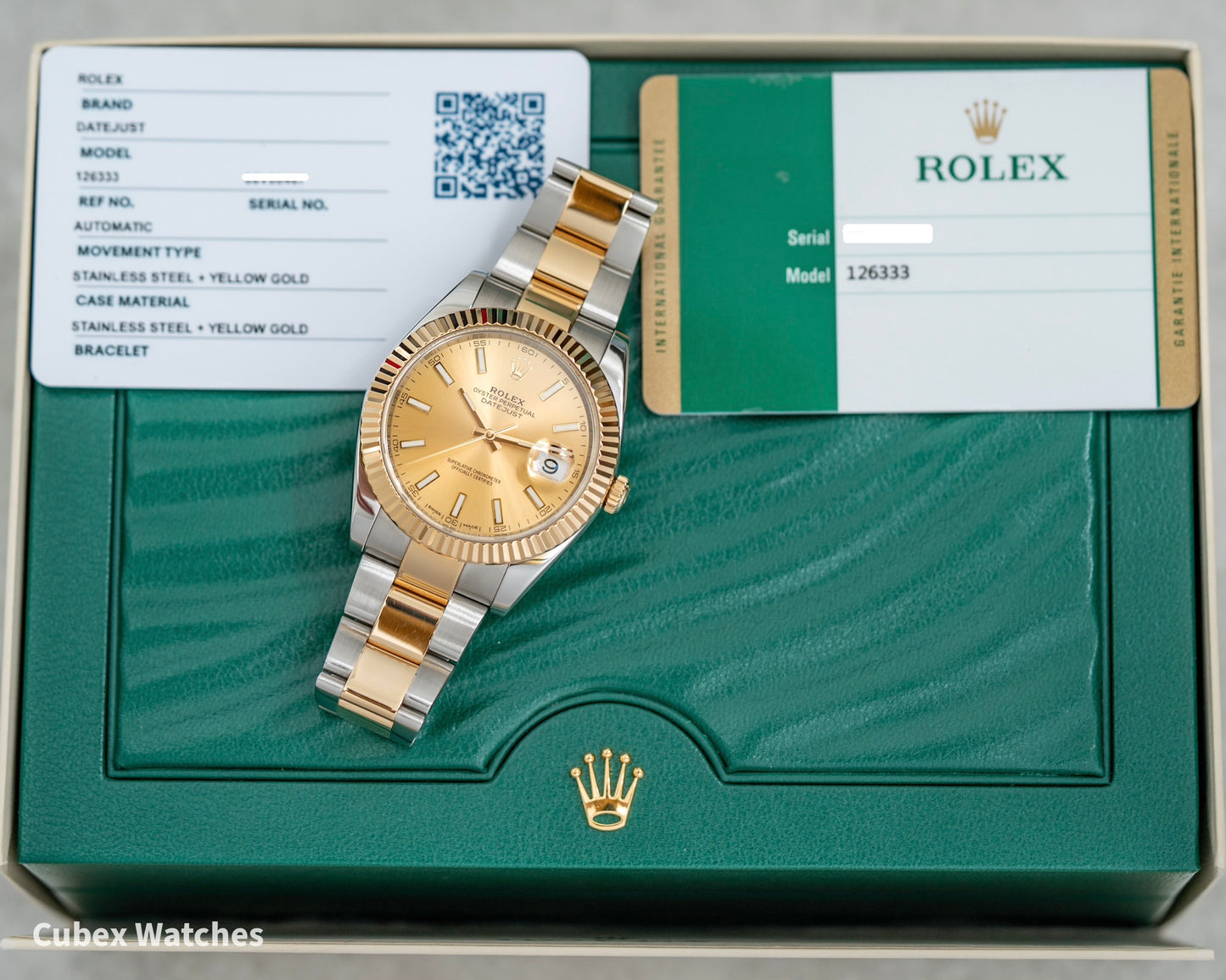 Rolex Datejust 41mm 126333 18k YG and Steel