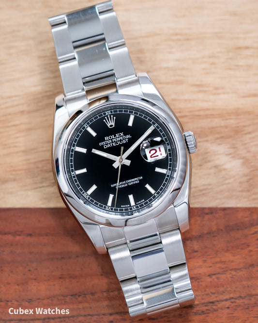 Rolex Datejust 116200 DJ36 Black Dial