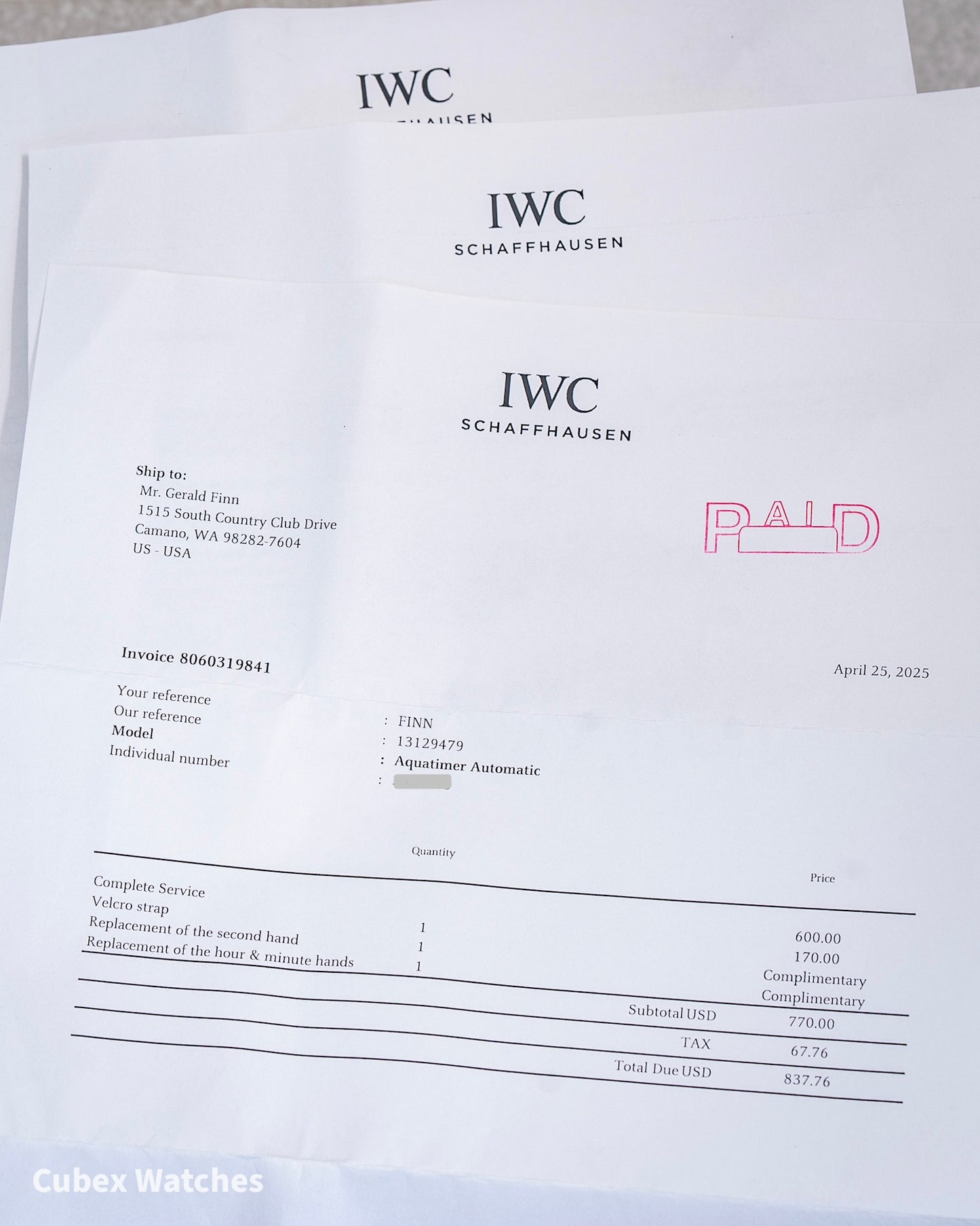 IWC Aquatimer 2000 IW356811