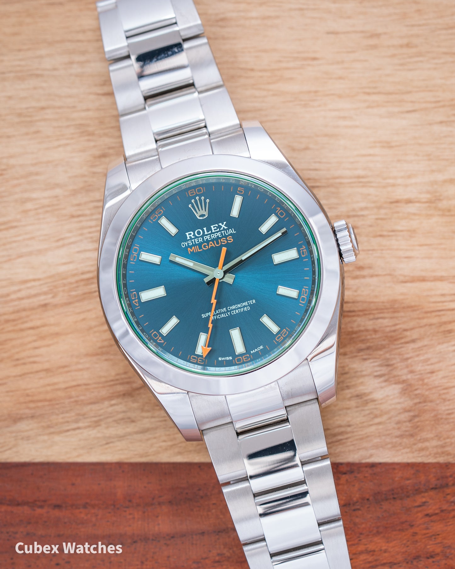 Rolex Milgauss 116400GV Green Crystal Collectors Set